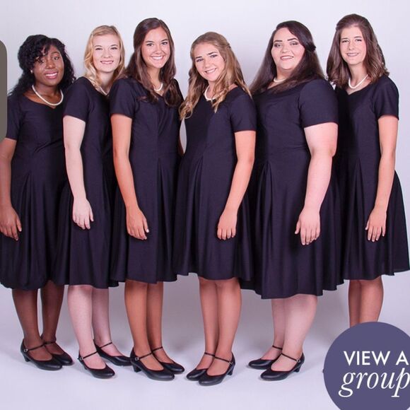 Southeastern Performance Apparel Libby Dress size 14 black midi or knee EUC - Picture 6 of 15